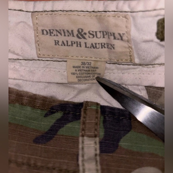 Ralph Lauren Denim Supply Military Flag Patch Camo Cargo Polo item sold 12/14/25 - Picture 11 of 13